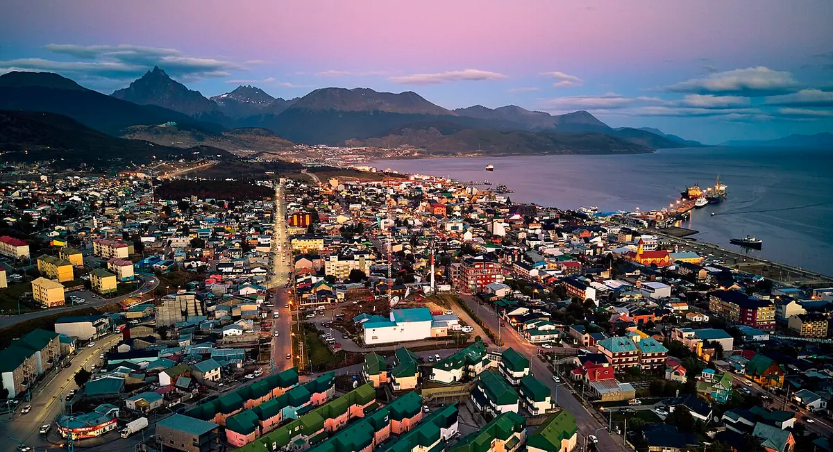 Ushuaia, panorama aérien
