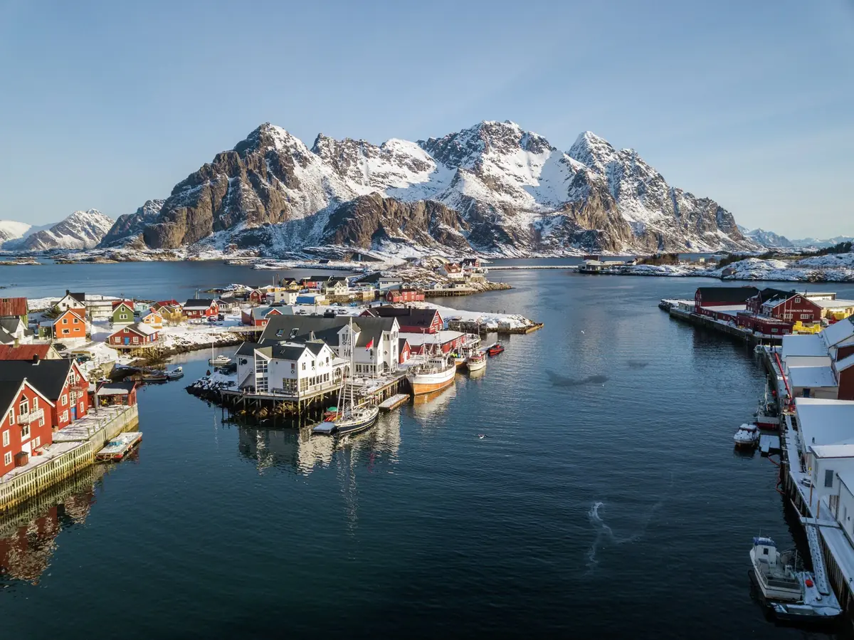 Henningsvær vue aérienne